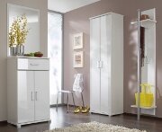 Flurgarderobe weiss Hochglanz