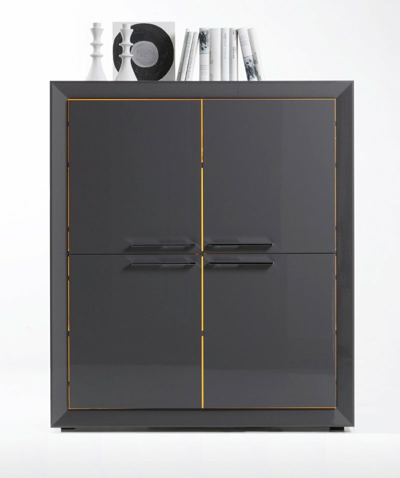 Wrfel Kommode Highboard fango Hochglanz Lack Vicenza