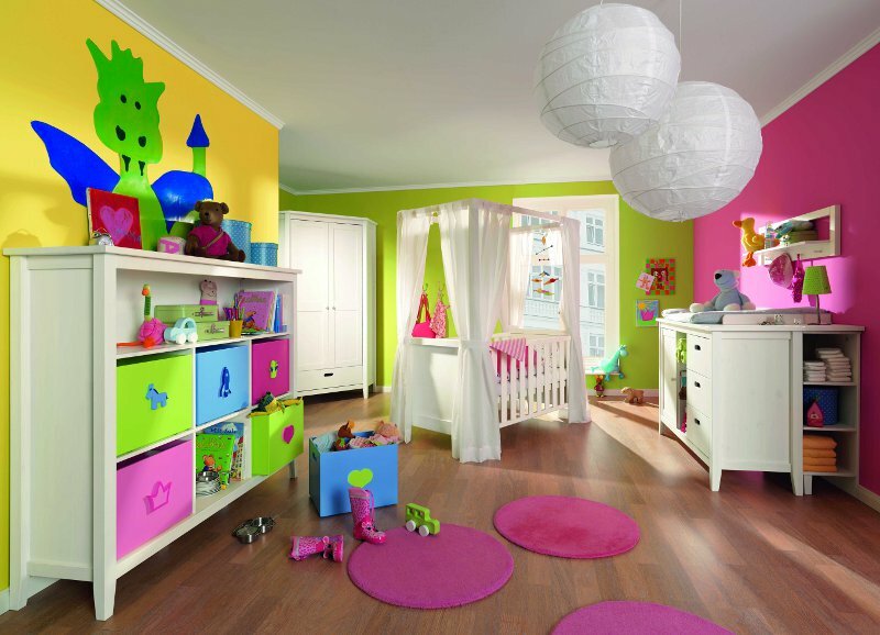 Babyzimmer Kinderzimmer Kiefer massiv wei gewachst