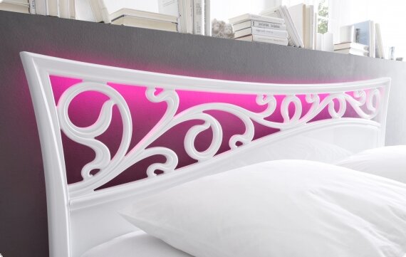 Doppelbett 180x200 cm wei lackiert Hochglanz aus Italien Ambrova4