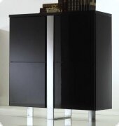 Highboard schwarz Hochglanz Lack Italien Kommode Vita