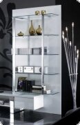 Bar Barrckwand mit Glasregal weiss Hochglanz Lack Italien Vita