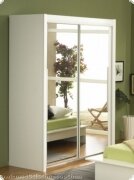 Kleiderschrank Schrank Schwebetrenschrank wei Carlotta Breite 156 cm