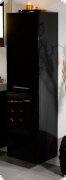 Hochschrank Schrank Bad schwarz echt Hochglanz Lack Creation