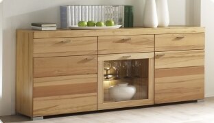 Massivholz Sideboard massiv Kernbuche Anrichte Calvi