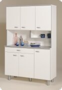 Buffet Kchenbuffet Weiss Absatz alufarbig, Fratz