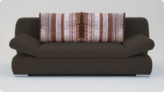 Schlafsofa Sofa Doppelliege Microfaser schoko Bobby, andere Farbwahl mglich