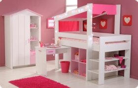 Kinderzimmer Jugendzimmer weiss rosa Moni