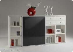 Wohnwand Sideboard Mediaelement wei matt Lack Tara, individuelle Planung nach Ma ist mglich, Typenplan ist hinterlegt