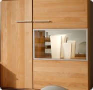 Wohnwand Schrankwand Red Alder massiv Erle Lingo2
