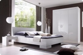 Jugendzimmer Schlafzimmer wei Hochglanz Lack Molfetta9
