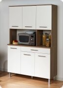Buffet Kchenbuffet Kche Kchenzeile wei akazie Melamin Panora1