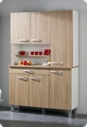 Buffet Kchenbuffet Kche Kchenzeile akazie wei Melamin Timber1