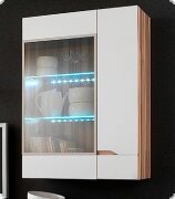 Hngevitrine Vitrine matt wei Absatz Nussbaum Cucan10