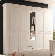 Kleiderschrank Massivholz Kiefer massiv wei lasiert Landhausstil Bolzano2