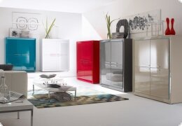 Hochglanz Highboard Kommode echt lackiert aus Italien Vicenza4