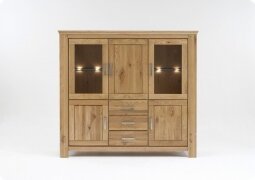 Highboard echt Wildeiche teilmassiv gelt Prevelo7