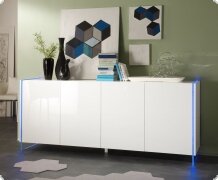 Sideboard Anrichte Hochglanz Wei Saliente13