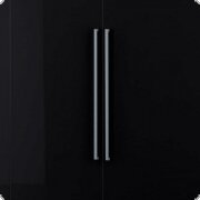 Schlafzimmer Domicilio Bett Schrank schwarz Hochglanz Lack Italien