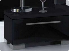 Schlafzimmer Domicilio Bett Schrank schwarz Hochglanz Lack Italien
