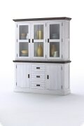 Buffet Vitrine Akazie massiv wei lackiert Govery7