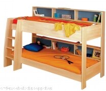 Hochbett Etagenbett Ahorn blau pink Taomis2