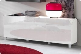 Sideboard wei Hochglanz Lack Italien Sospesa2 LAGERWARE