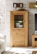 Vitrine Highboard Wildeiche teilmassiv gelt und gewachst Evela5