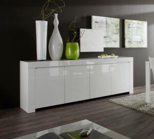 Sideboard weiß Hochglanz aus Italien Modell Livorno