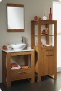 Badezimmer Badm&ouml;bel Bad Waschplatz Kirsche Marmor Storila