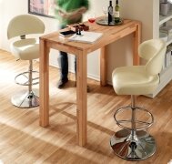 Bargruppe Textilleder creme Kernbuche massiv Paula1, drei verschiedene Farben